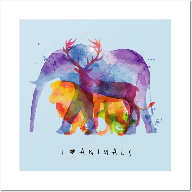 I Love Animals Wall Art by ConnectingtoNature